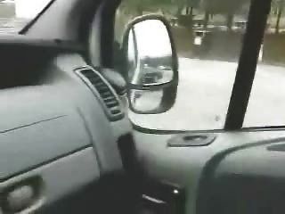 mastubation on car gear handle